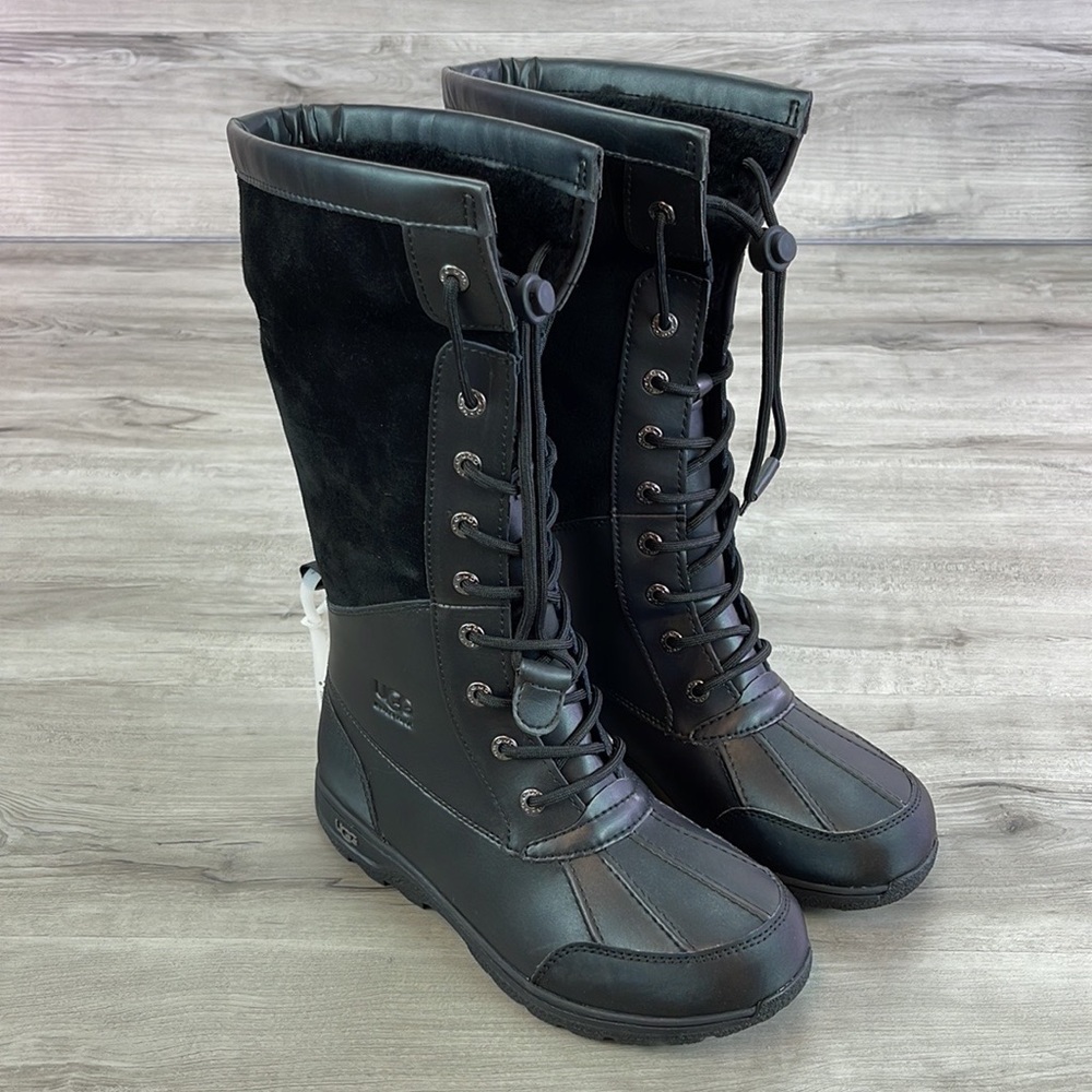 🍁UGG🍁 BUTTE II TOGGLE TALL BLACK CWR KIDS WINTER WATER PROOF TALL BOOTS - Picture 6 of 16